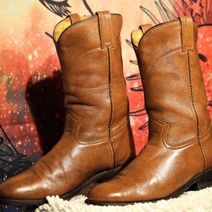 Caborca Mens Genuine Full Grain Leather Western Dress Boots Size 7.5